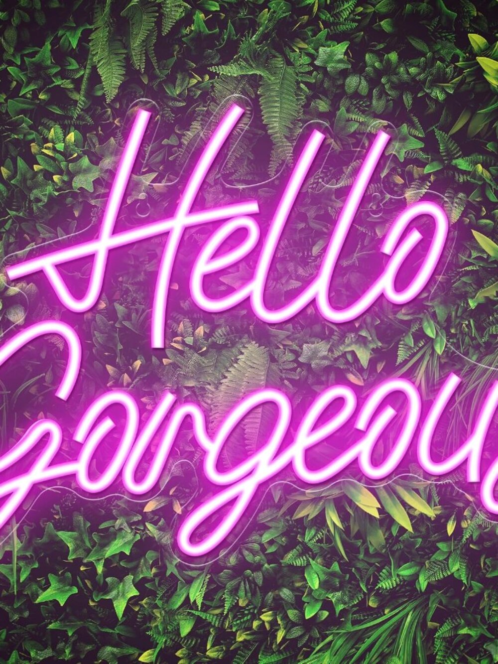 Hello Gorgeous Neon Signs for Wall Decor, Hello Gorgeous Neon Light Sign with Di